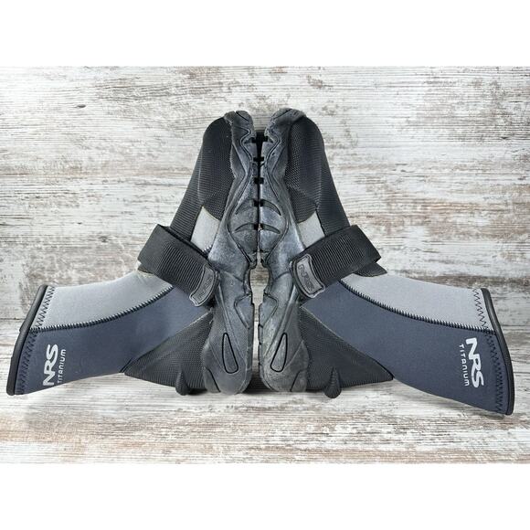Men's NRS Titanium ATB Black/Gray Neoprene Wetshoe Boots Sz 9 - Picture 10 of 13
